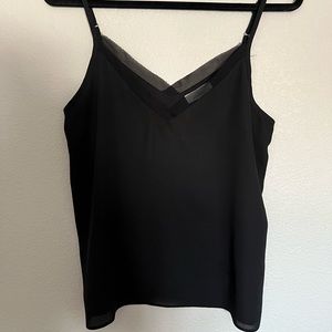 NWT Allison Joy Black Chiffon Cami - closet staple!